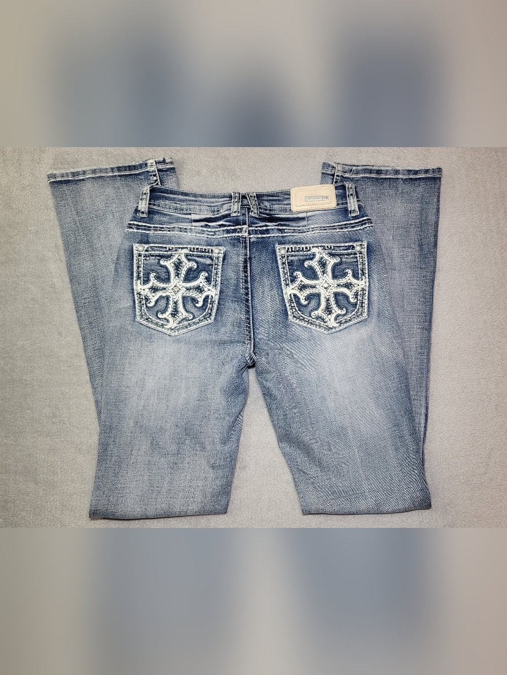 Sexy Couture Y2K Rhinestone Bootcut Jeans  - Junior Size 7